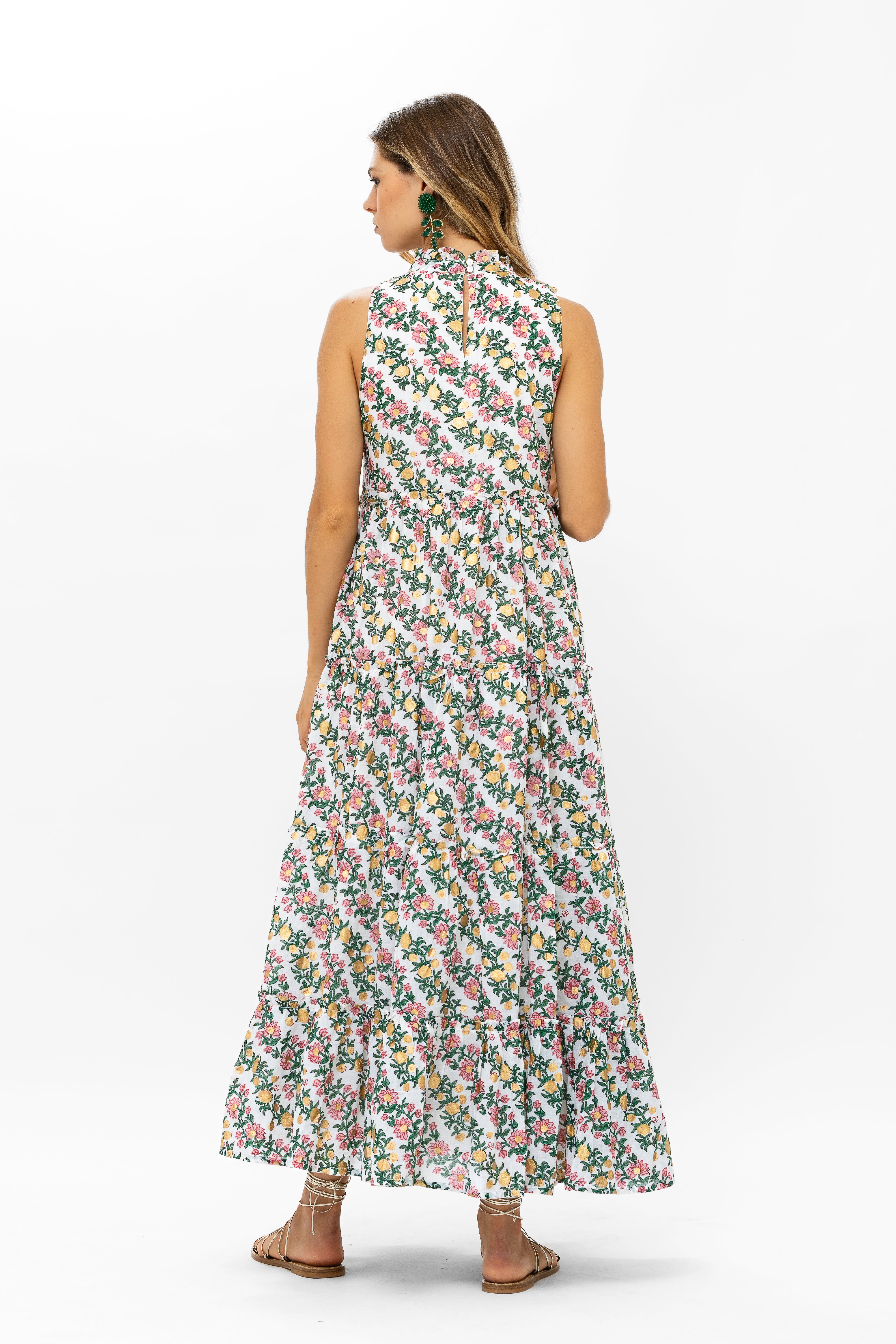 Ruffle Tiered Maxi- Lupina Coral