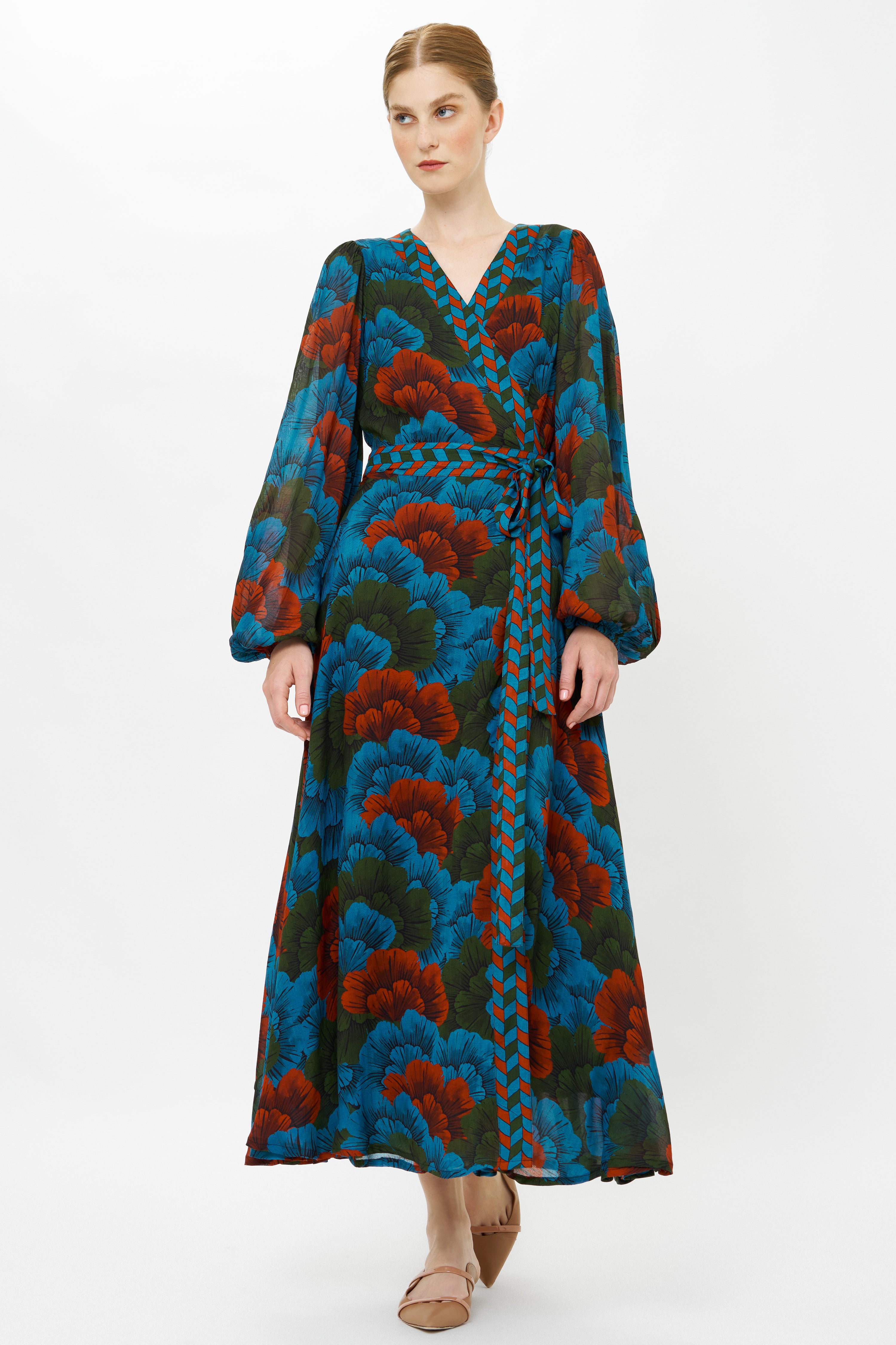 Wrap Dress- Madrid Blue