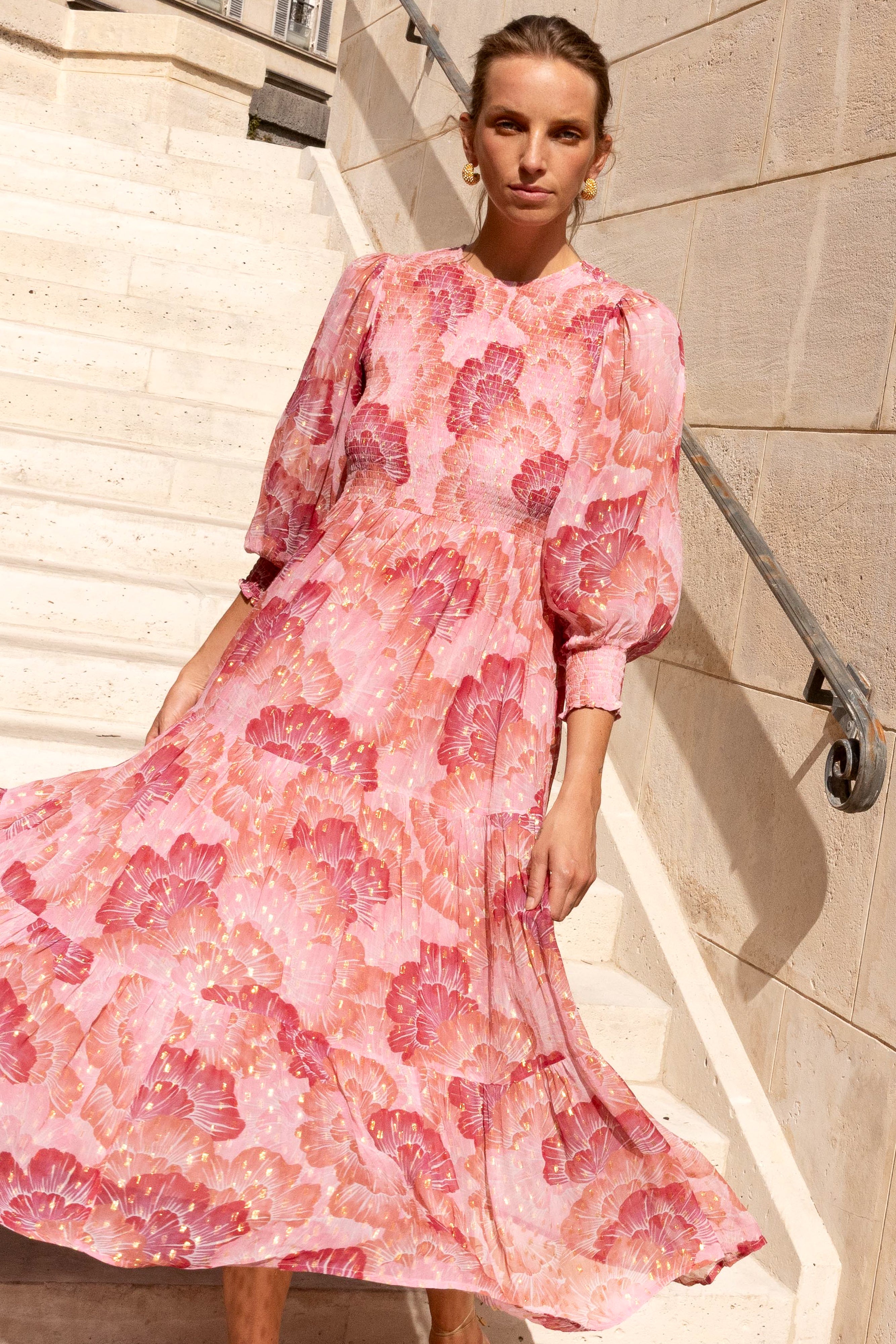 Smocked Top Maxi- Madrid Blush