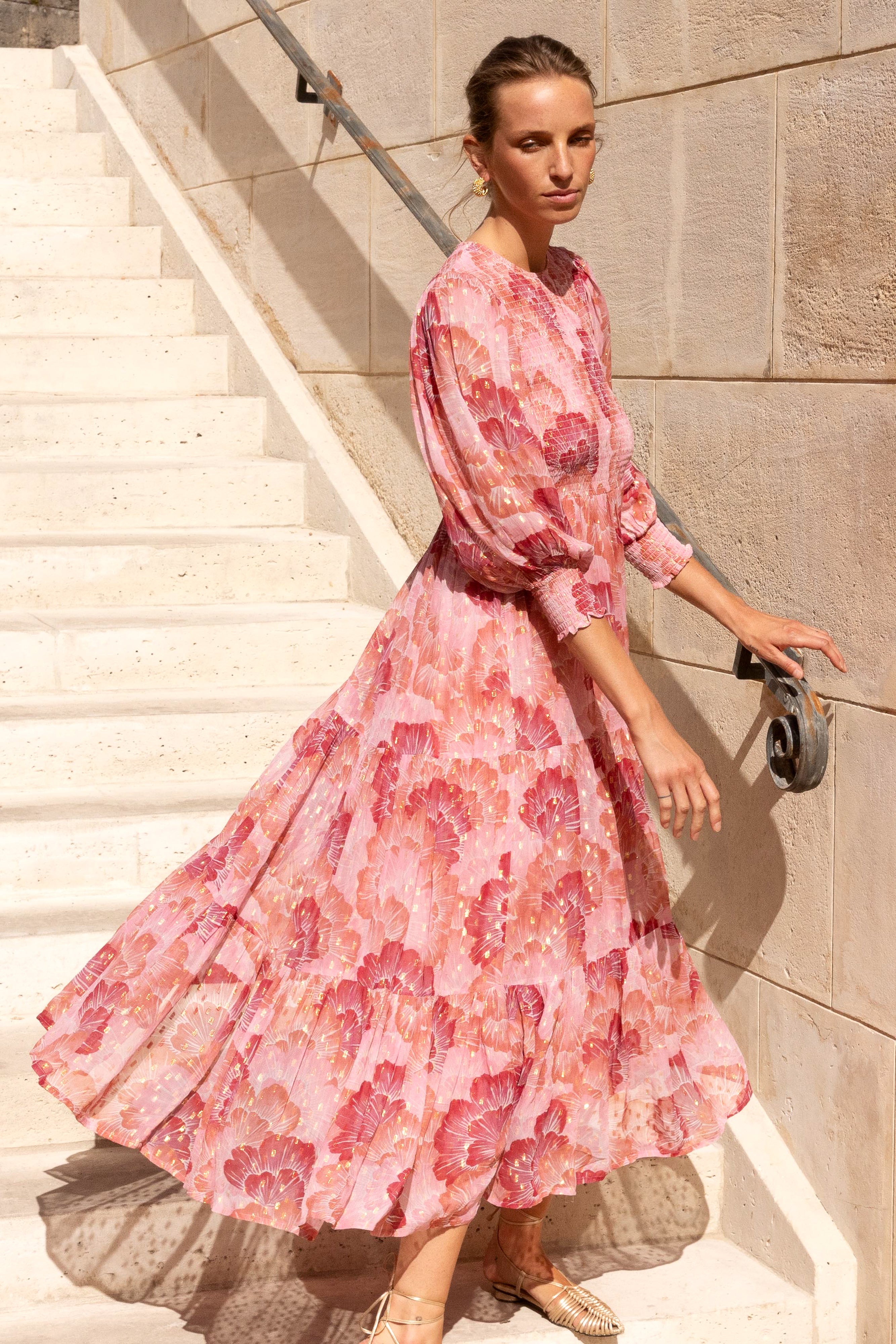 Smocked Top Maxi- Madrid Blush