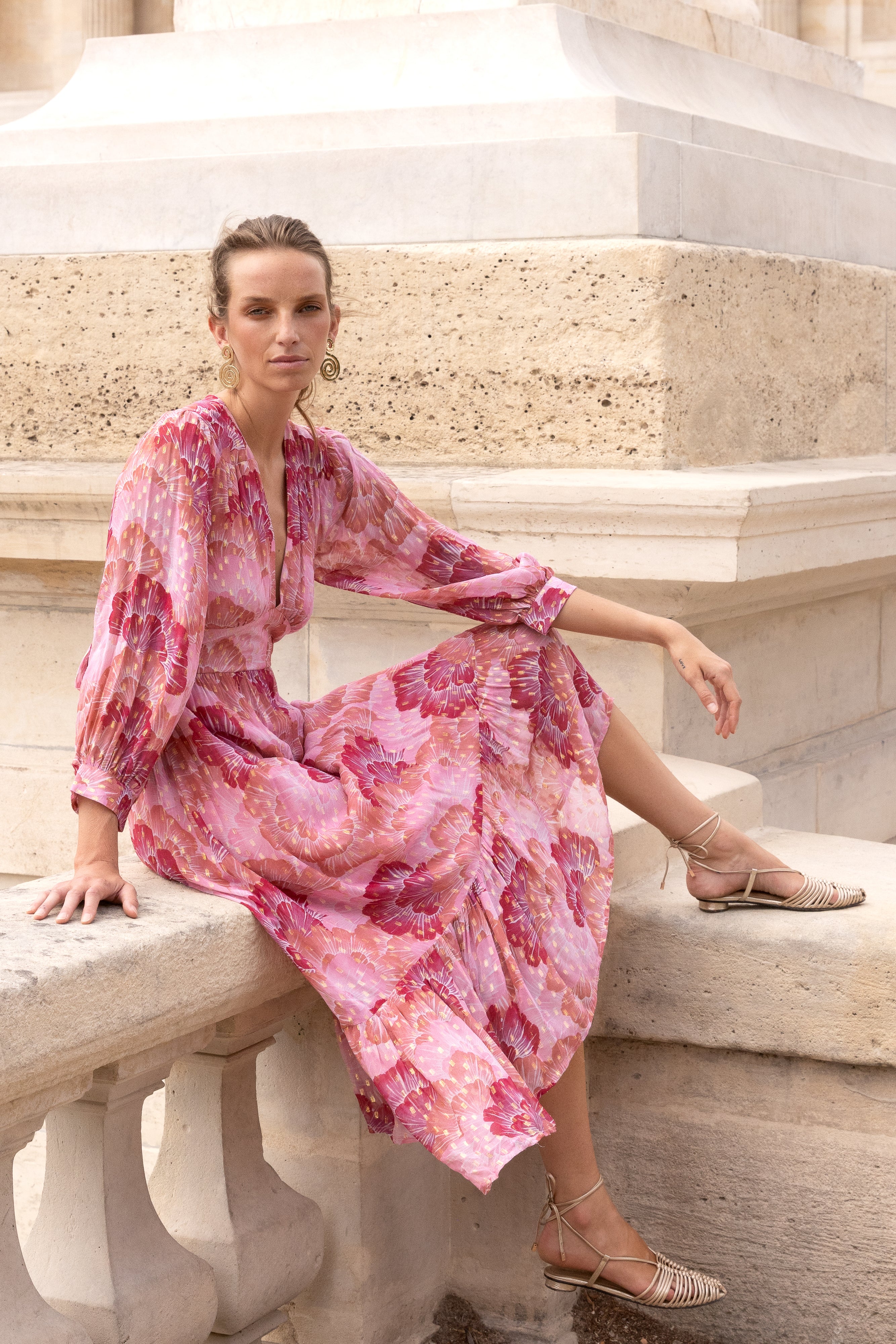 Tie Back Maxi- Madrid Blush