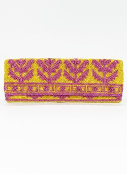 Beaded Clutch- Marigold Yellow