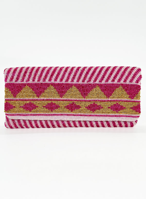 Beaded Clutch- Mezcal Pink Gold