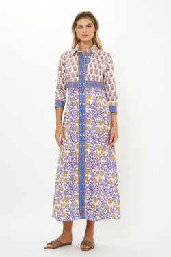 Shirt Dress Maxi- Napa Blue