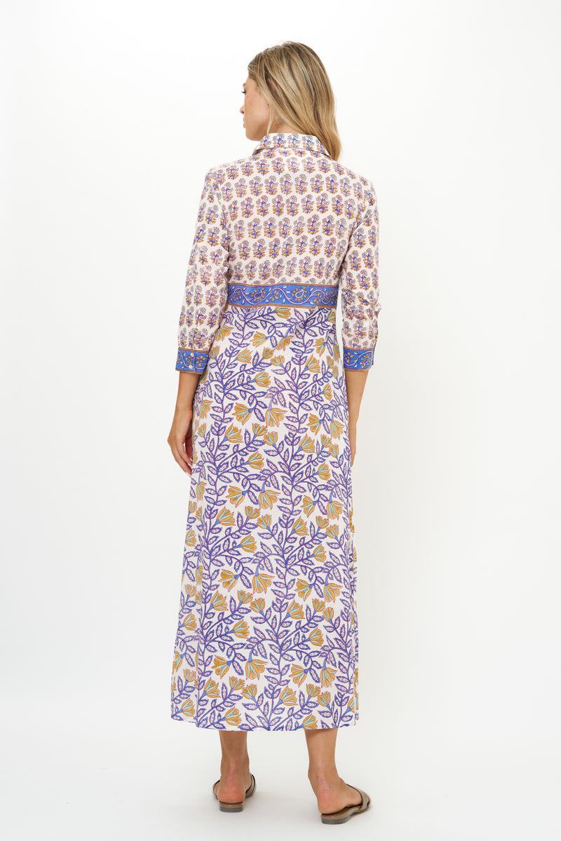 Shirt Dress Maxi- Napa Blue