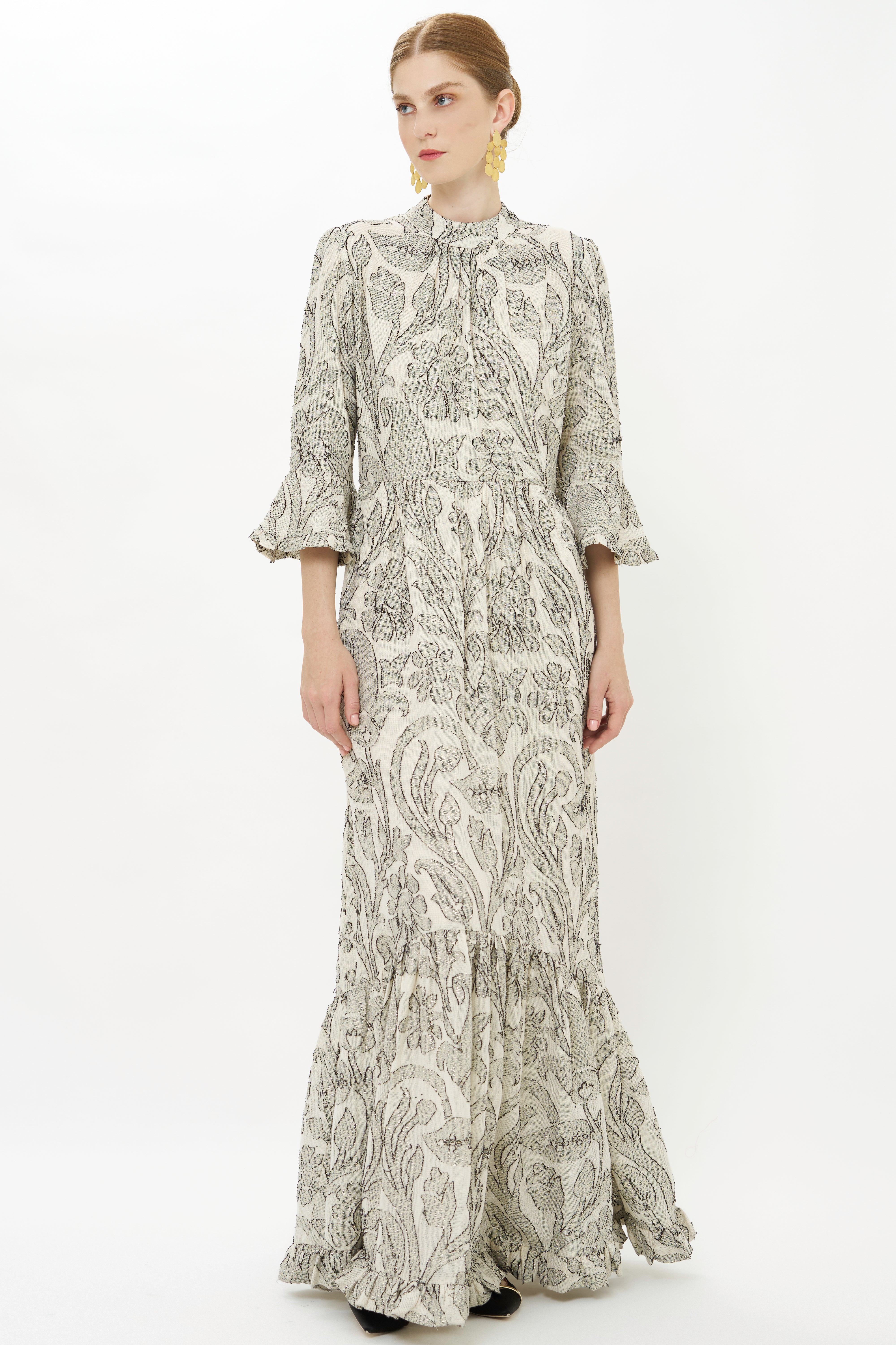 High Neck Bell Maxi- Herod Cream