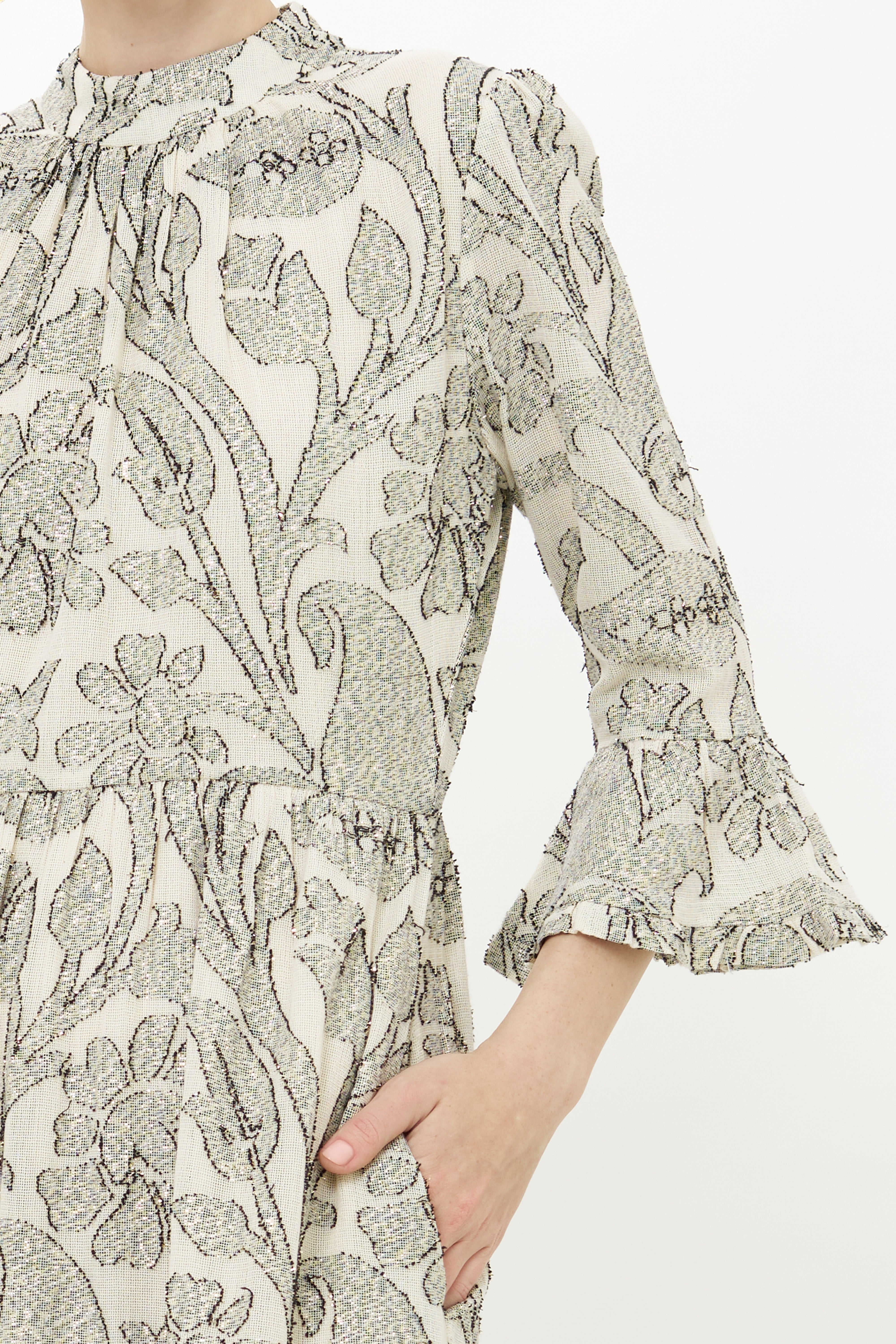 High Neck Bell Maxi- Herod Cream