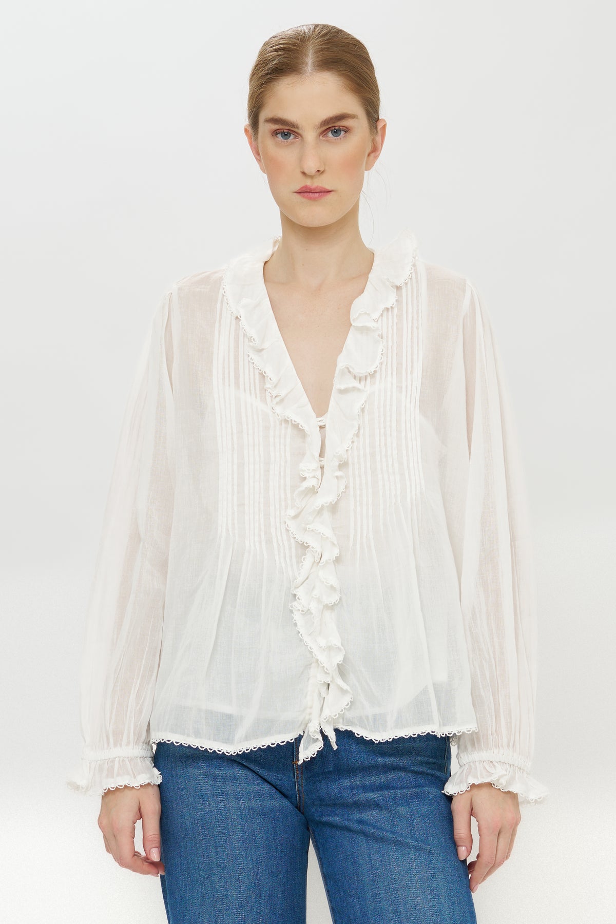 Mila Top- Hepburn Cloud