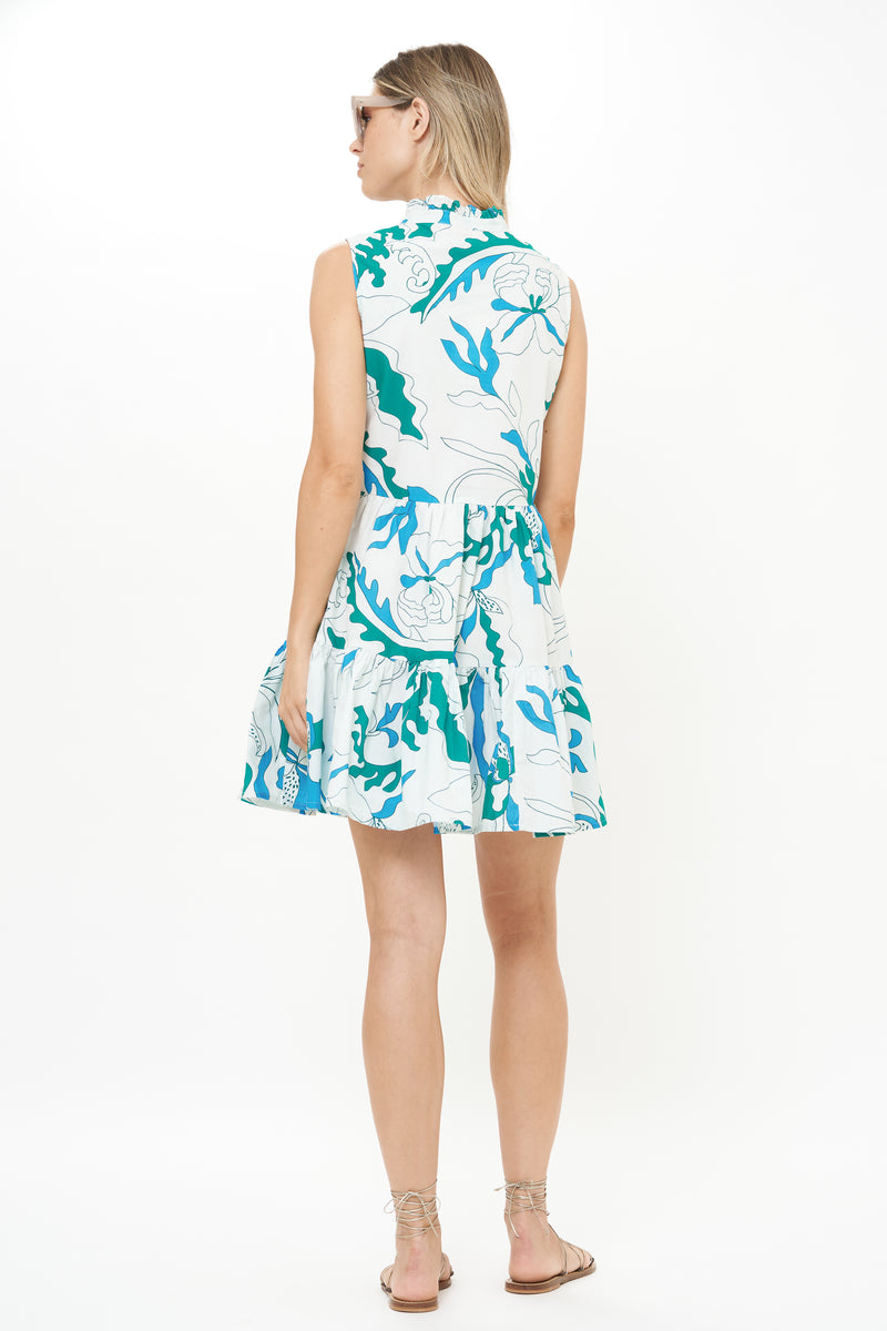 Yoke Dress- Orchid Green
