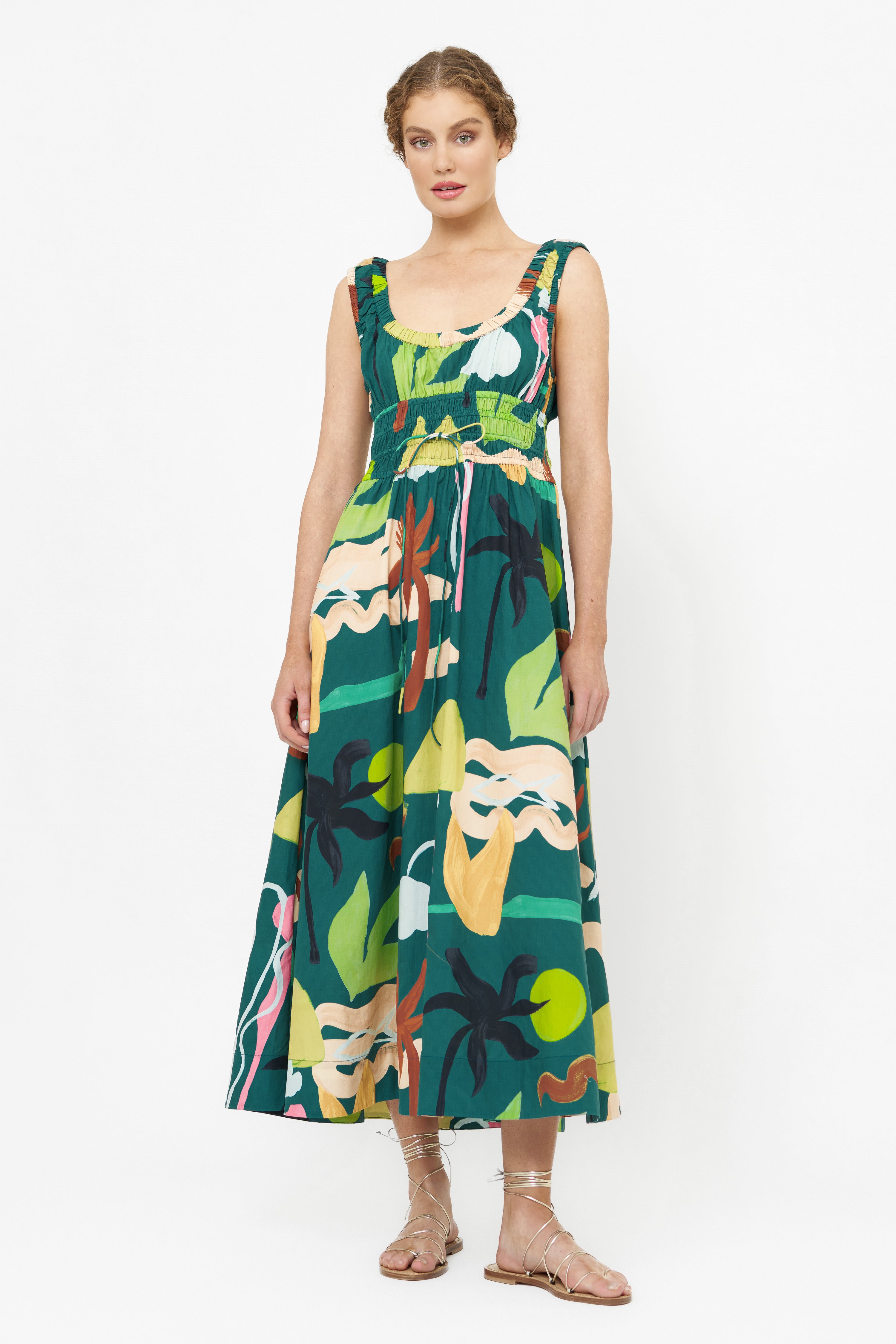 Harper Dress- Paradiso Green