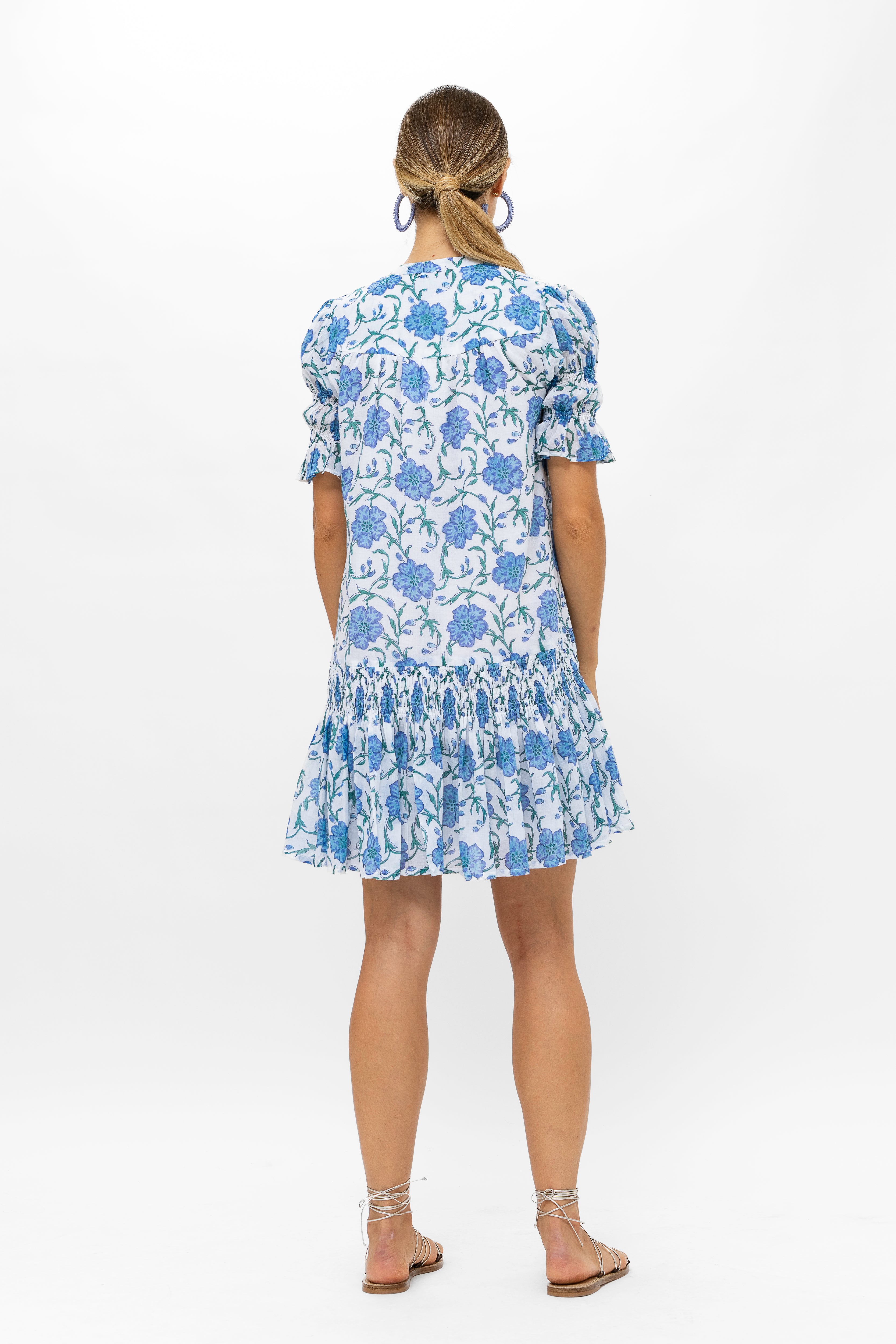 Smocked Drop Mini- Poppy Blue