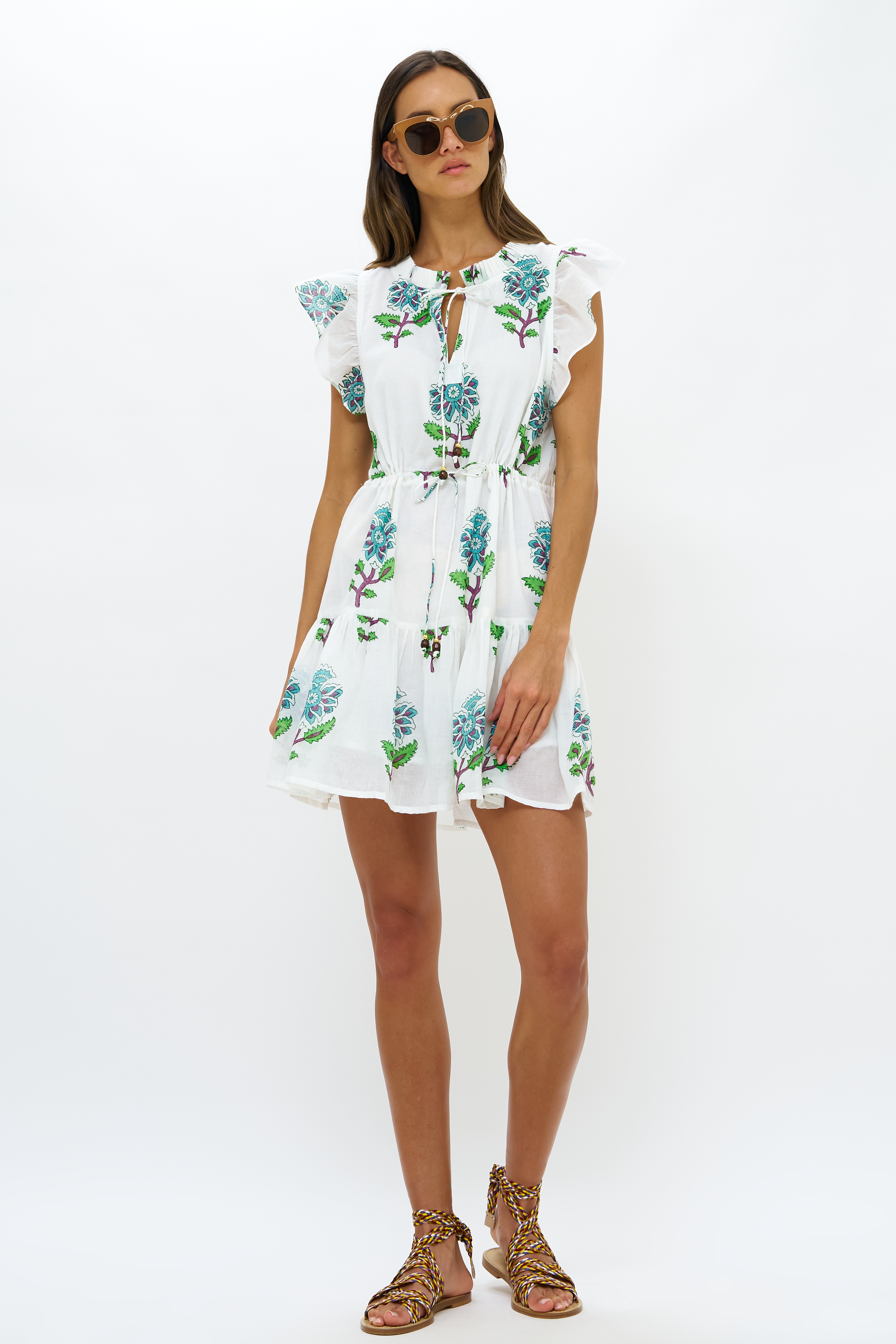 Cinched Flirty Short- Puglia Turquoise