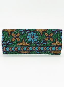 Beaded Clutch- Regent Green Gold