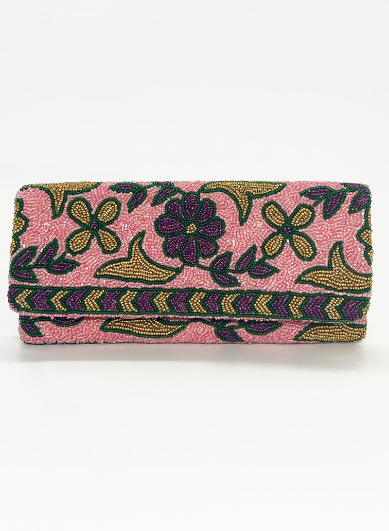 Beaded Clutch- Regent Pink Gold