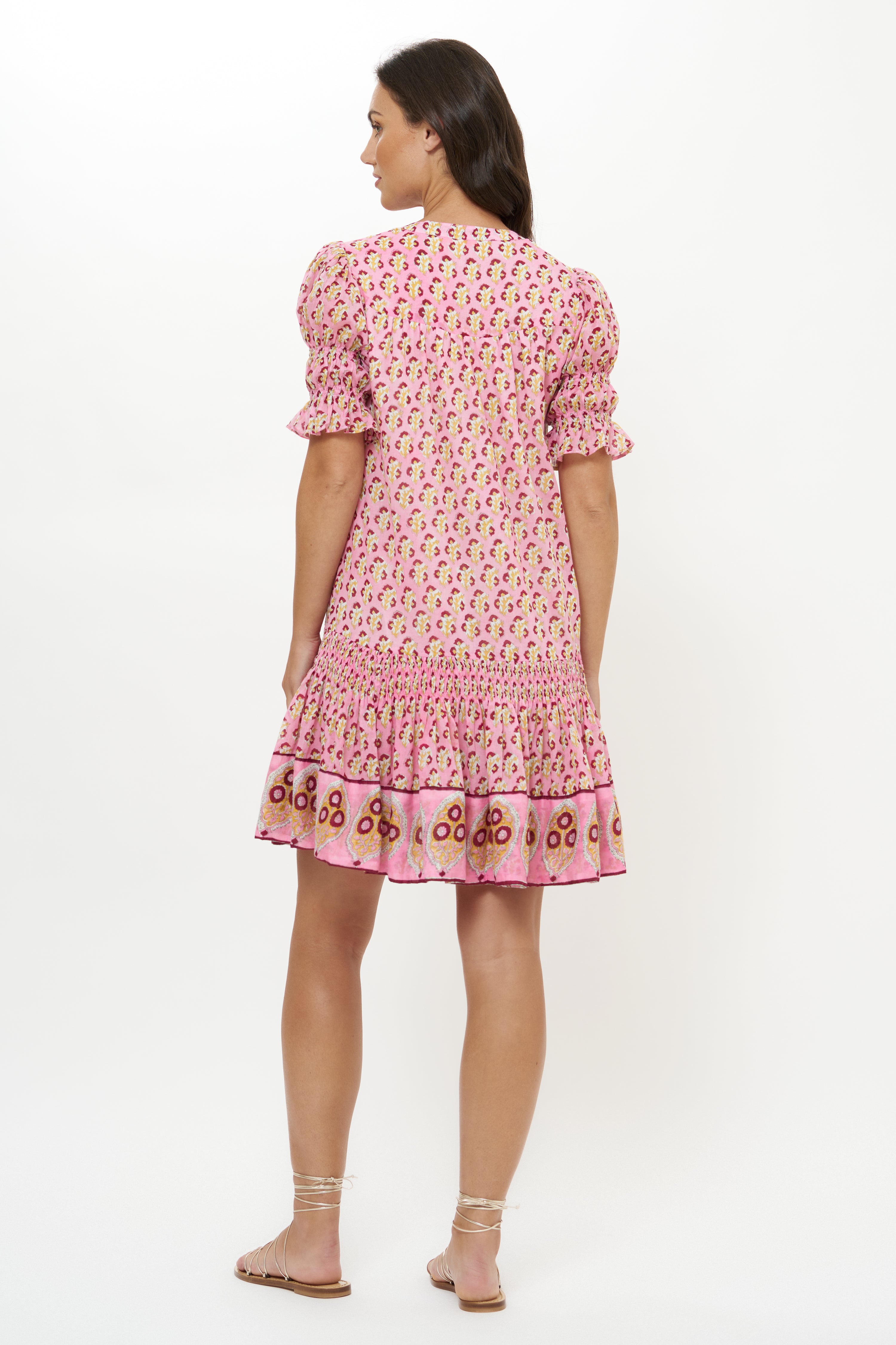 Smocked Drop Mini- Riad Rhubarb