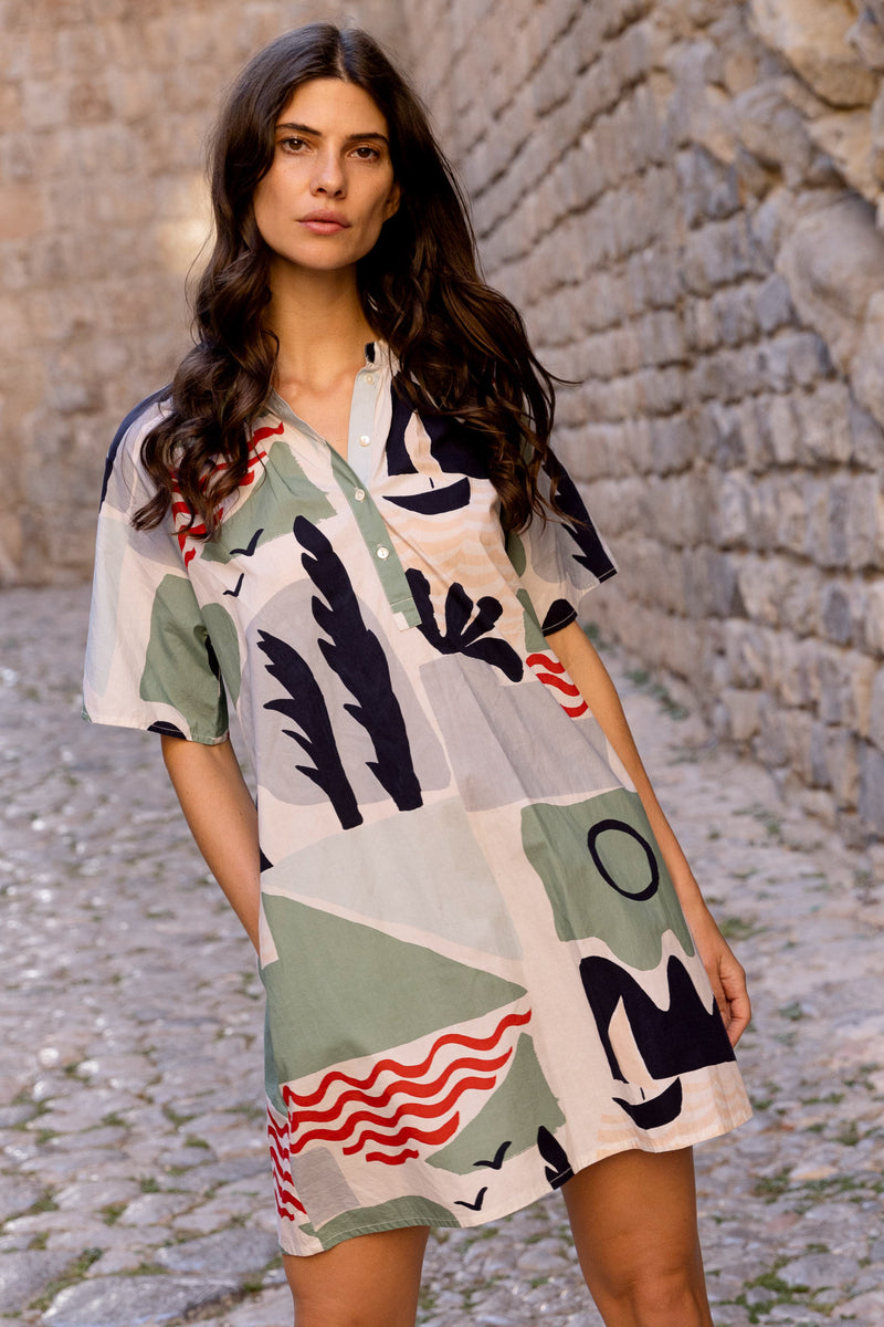 Pocket Dress- Riviera Sage