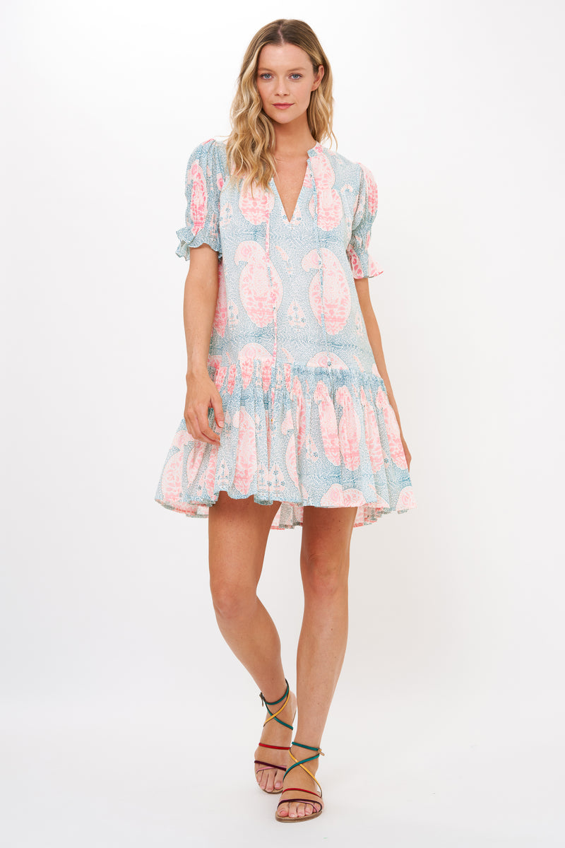 Smocked Drop Mini- Samode Green