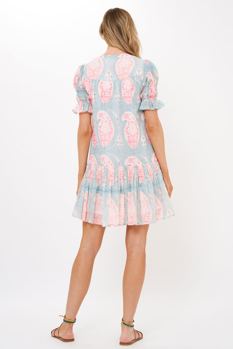 Smocked Drop Mini- Samode Green
