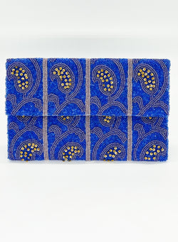 Beaded Envelope- Samode Blue