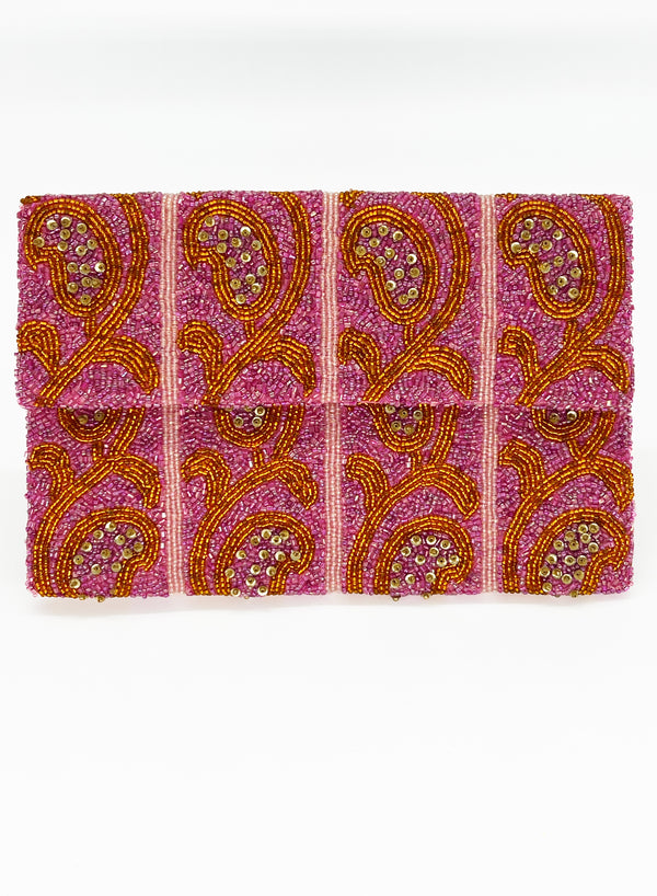 Beaded Envelope- Samode Tangerine