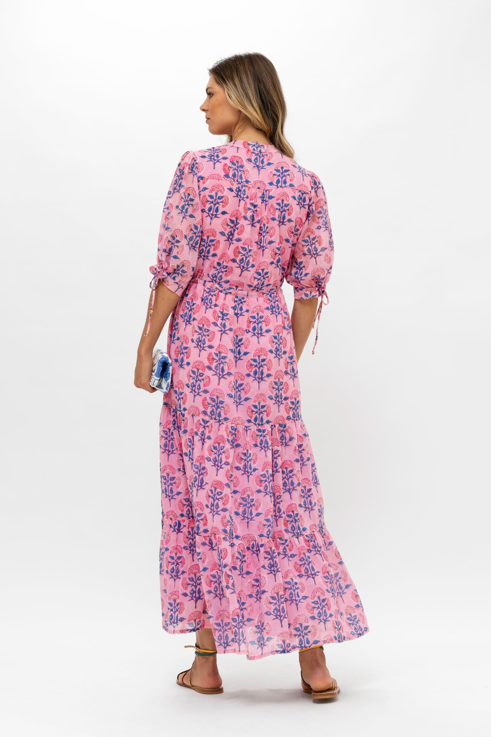 Cinched Pintuck Maxi- Sconset Pink – OLIPHANTDESIGN
