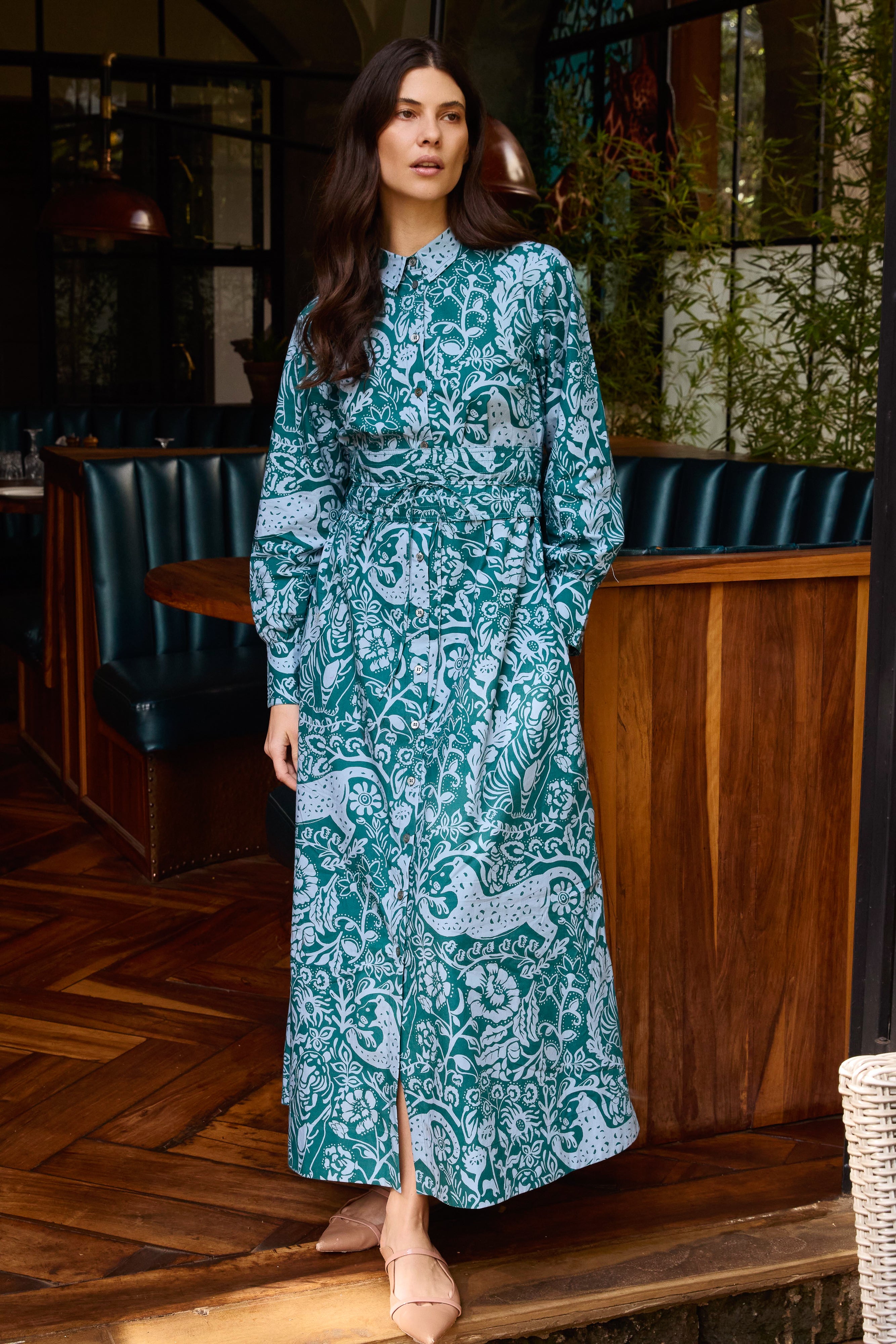 Ana Dress- Singita Green