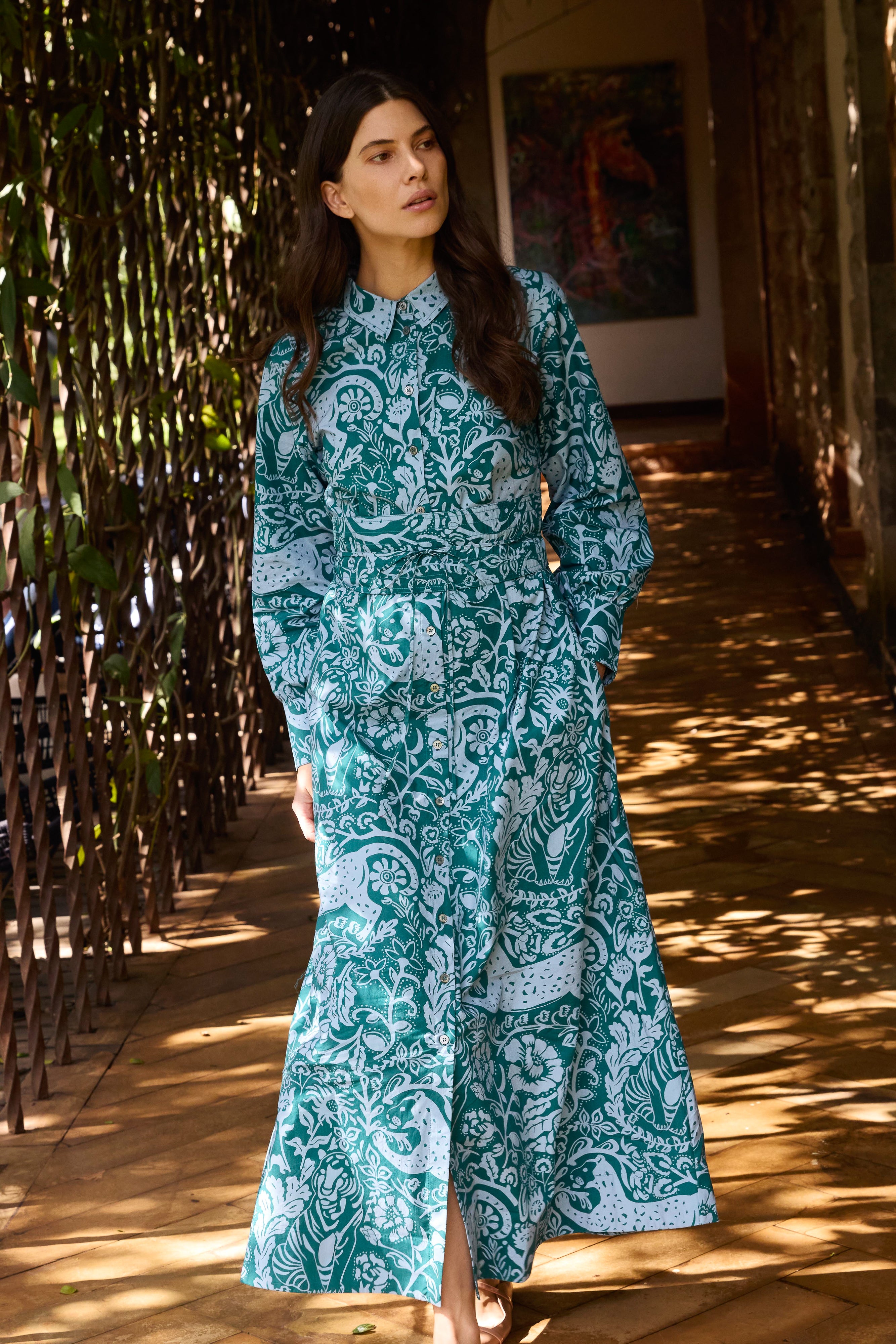 Ana Dress- Singita Green