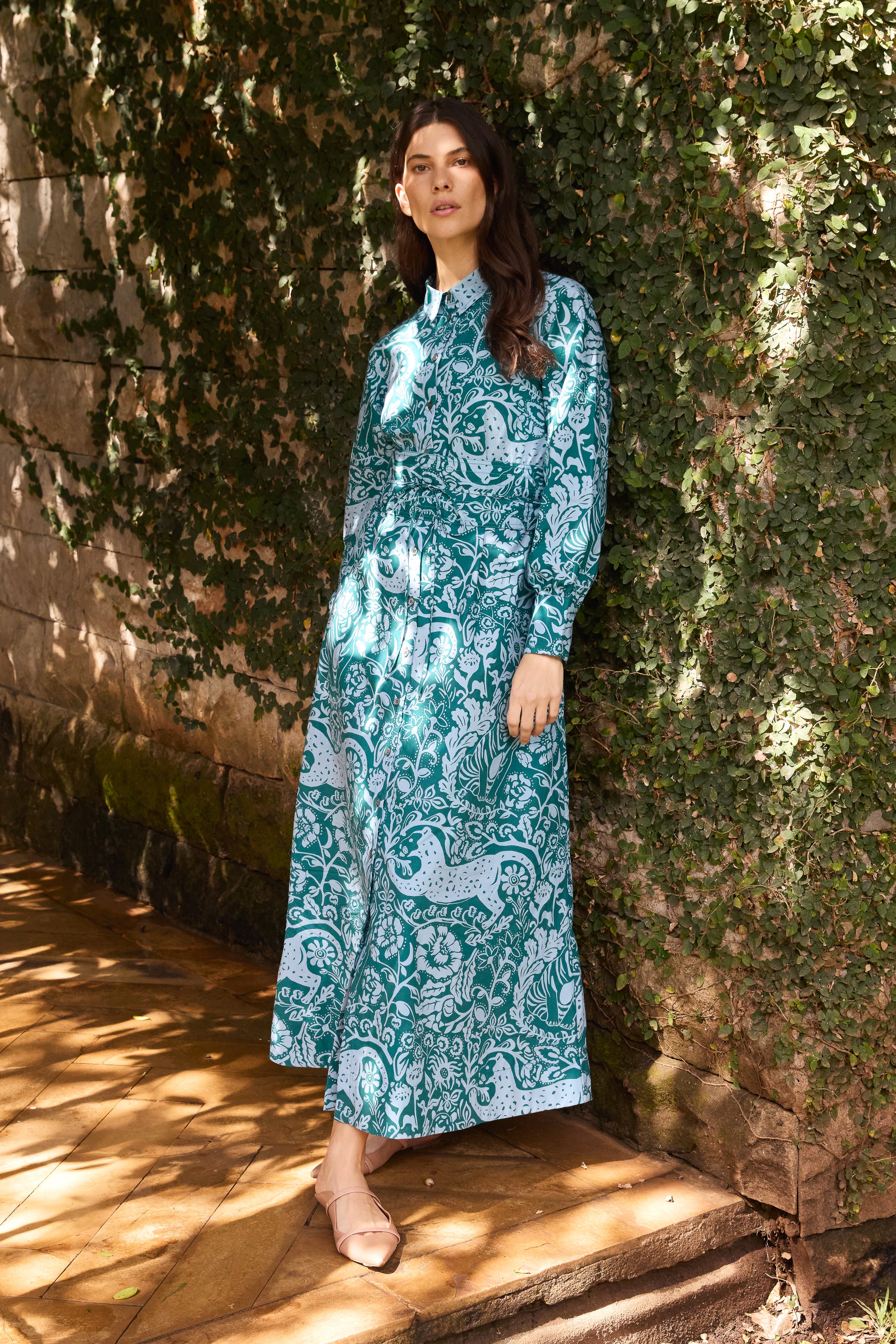 Ana Dress- Singita Green