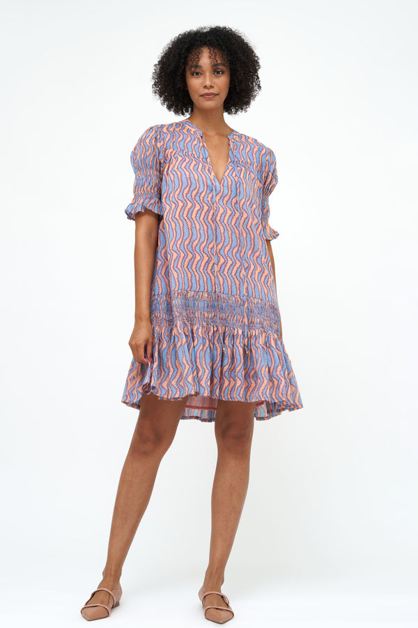 Smocked Drop Mini- Sierra Blue