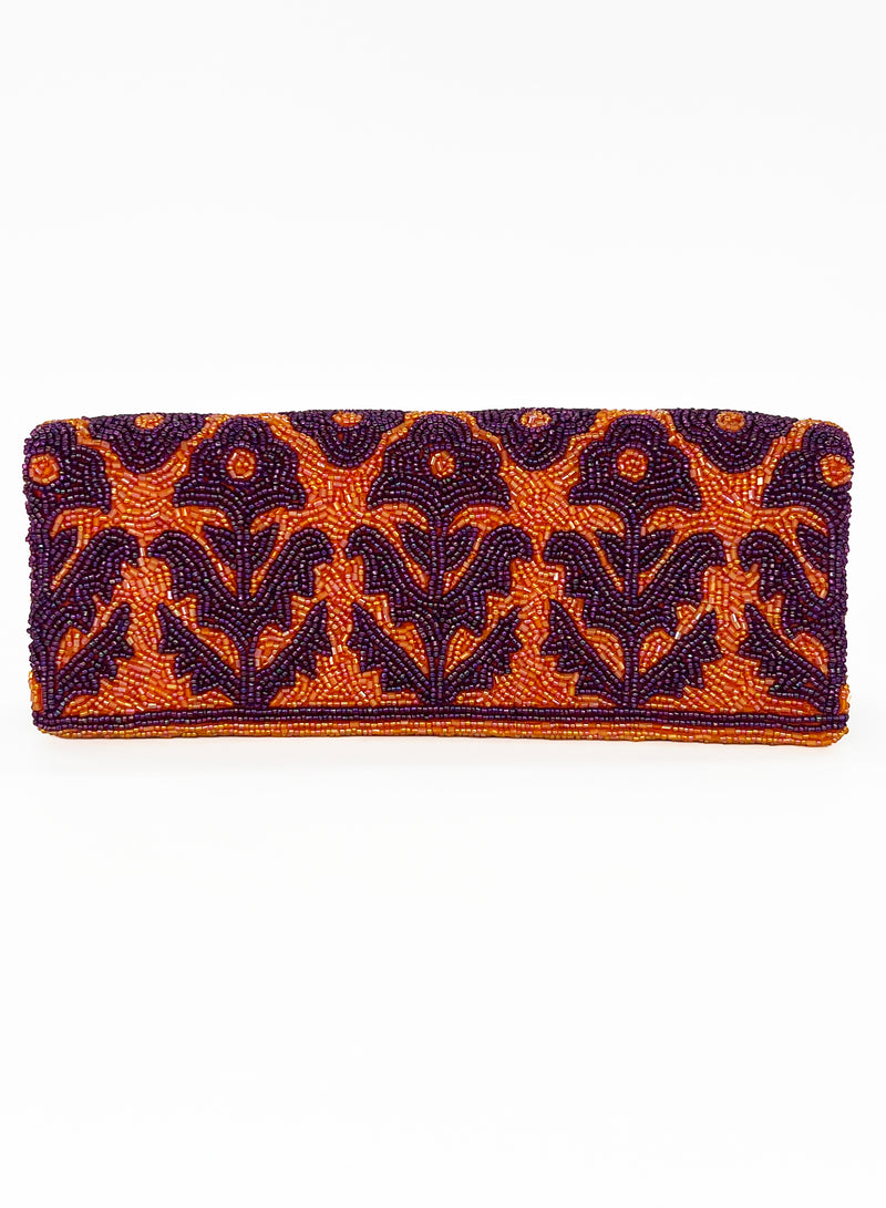 Beaded Clutch- Marigold Orange