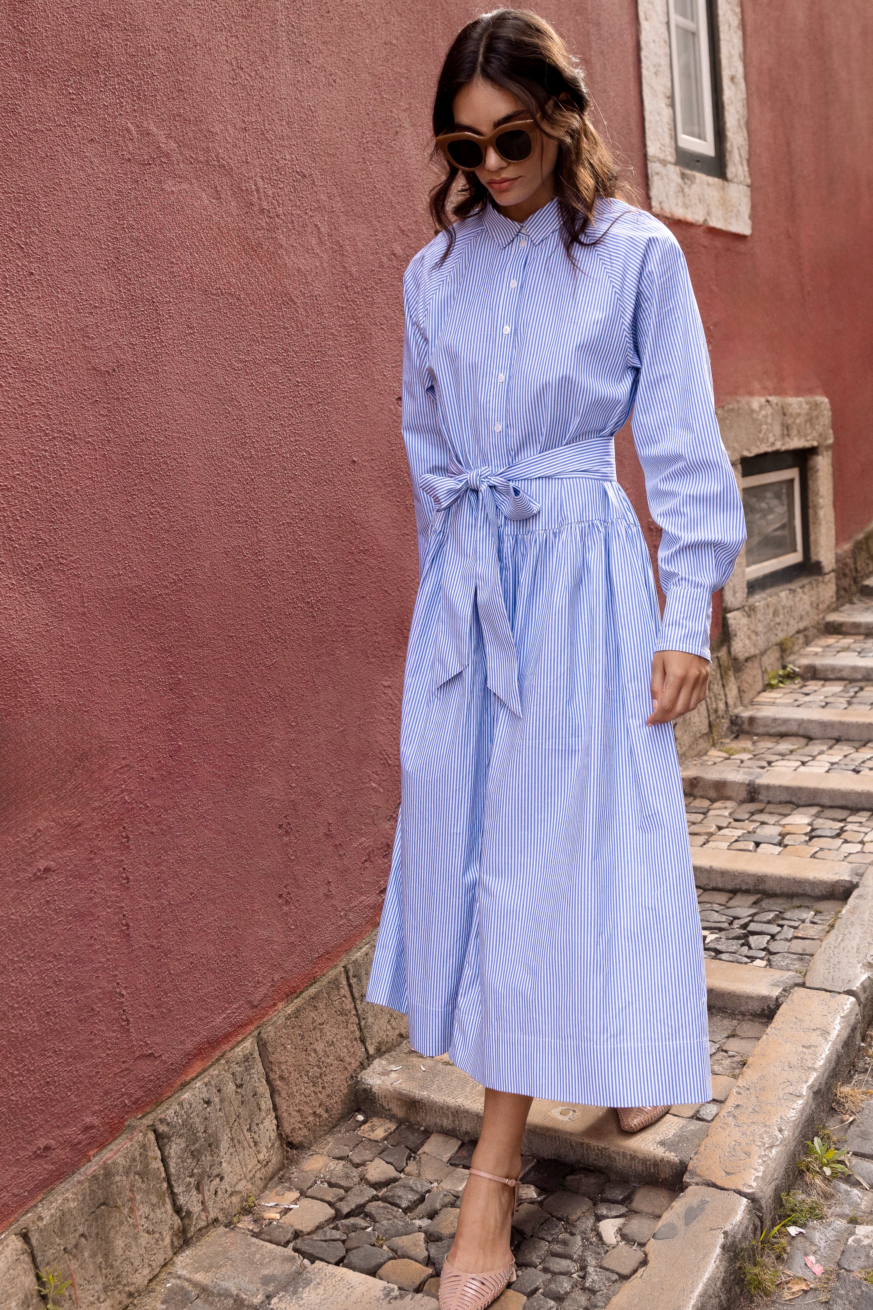 Layla Dress- Surrey Blue