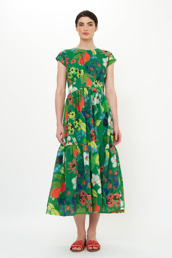 Cap Sleeve Midi- Sutton Green