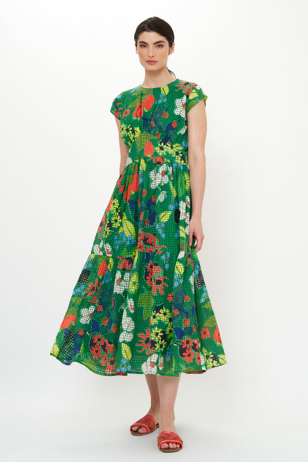 Cap Sleeve Midi- Sutton Green