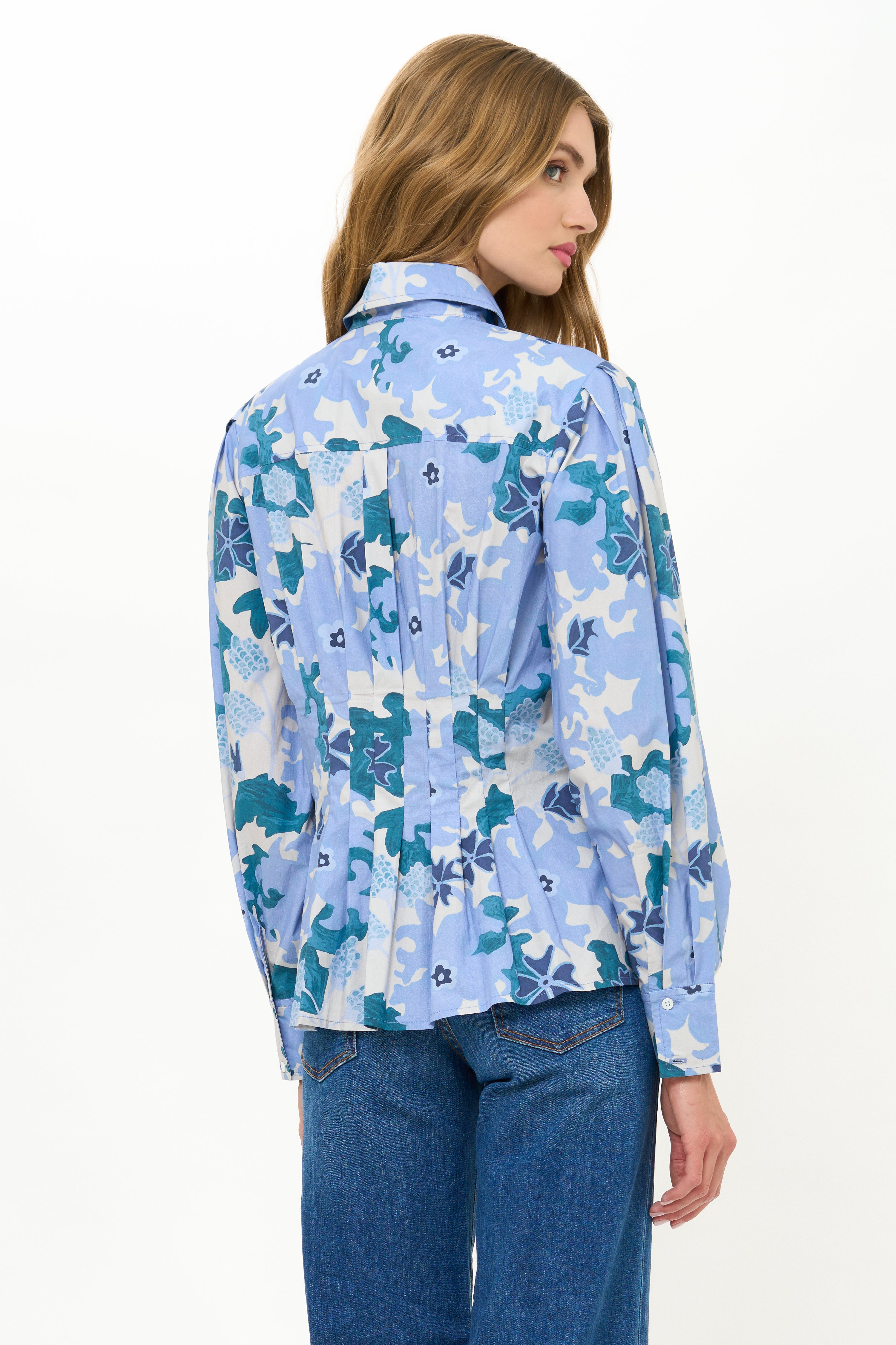 Elizabeth Top- Suzani Blue