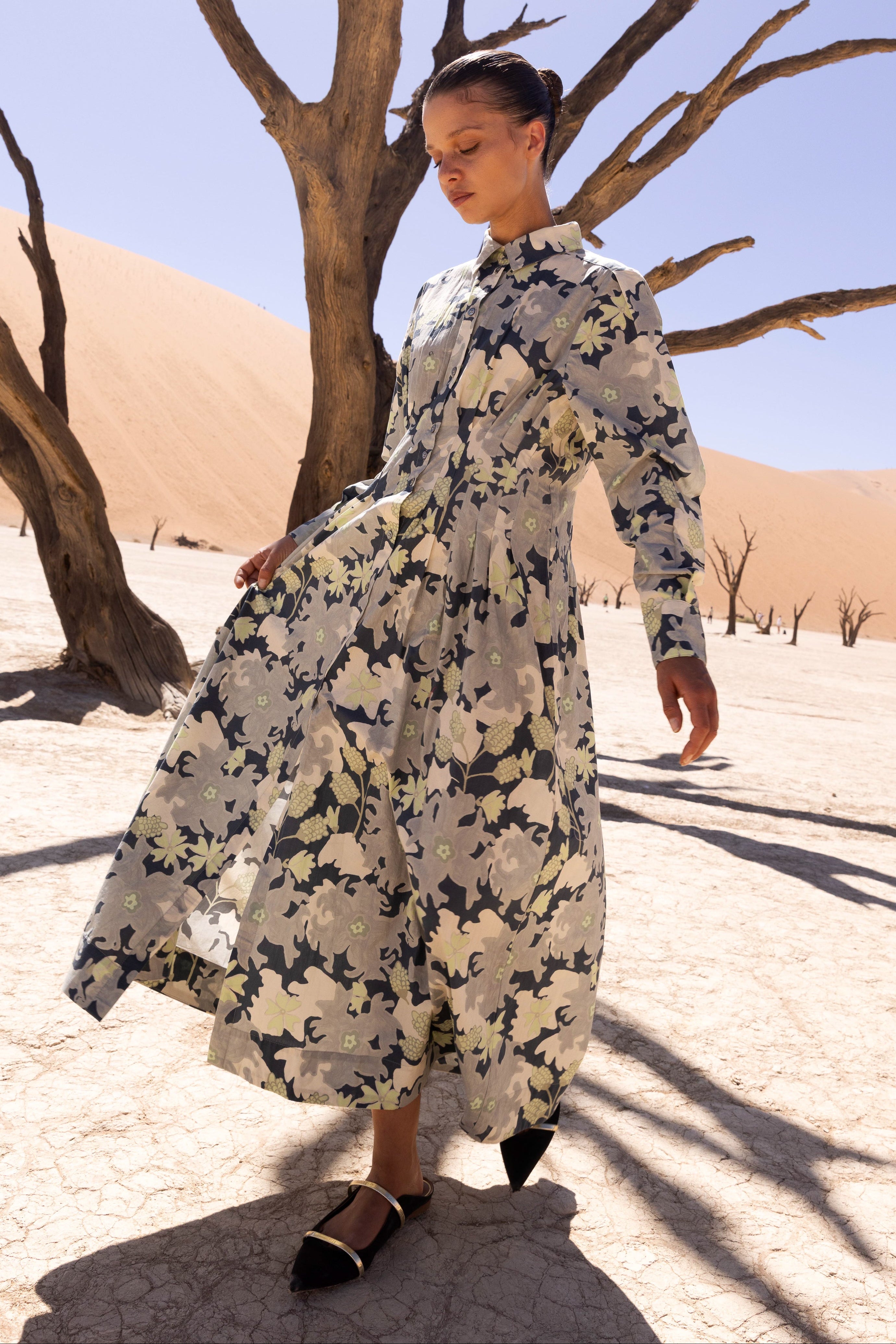 Elizabeth Maxi- Suzani Charcoal