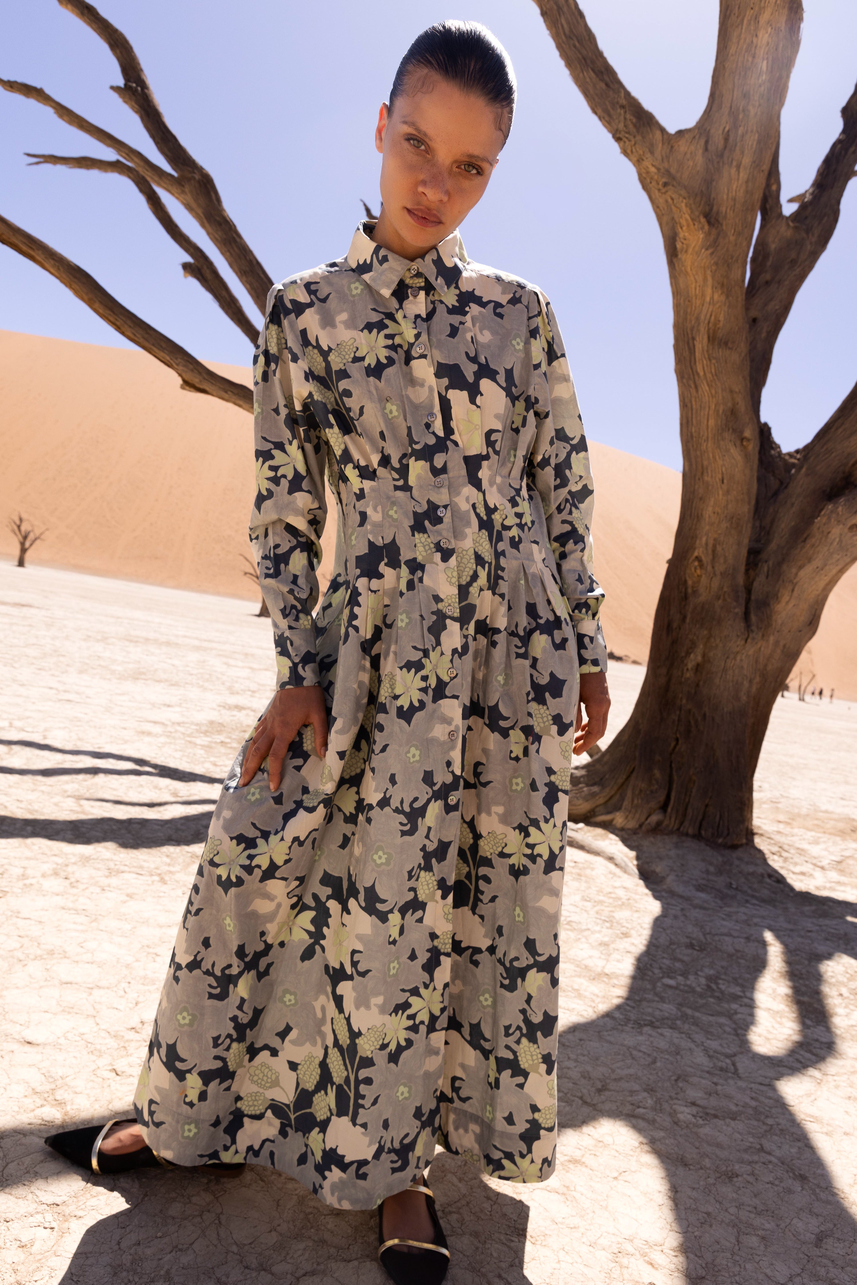 Elizabeth Maxi- Suzani Charcoal