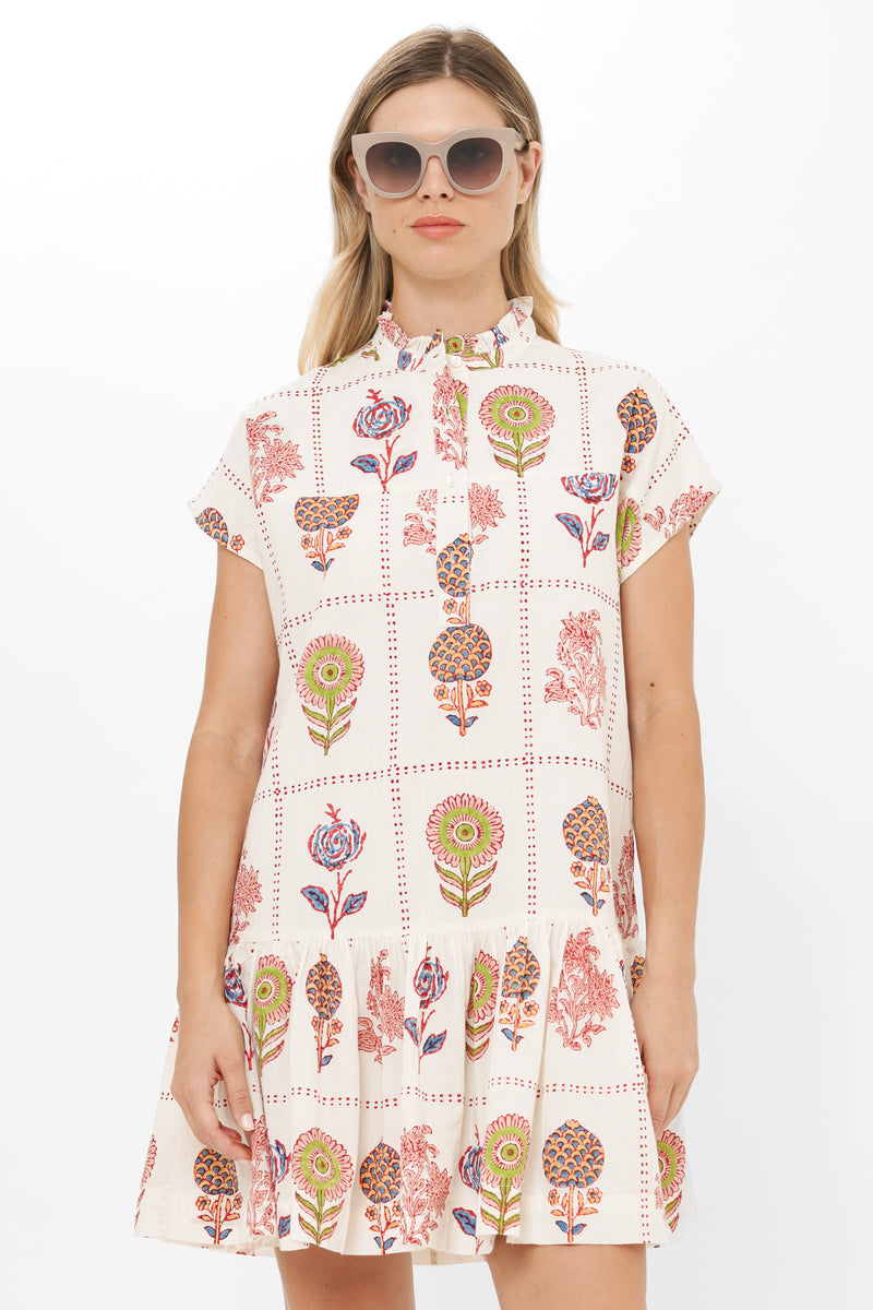 Cap Sleeve Mini- Taormina Cream