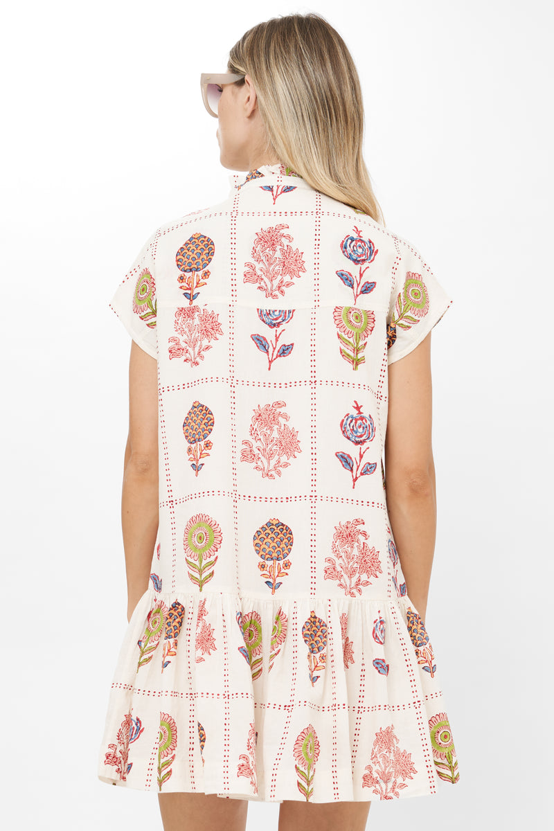 Cap Sleeve Mini- Taormina Cream