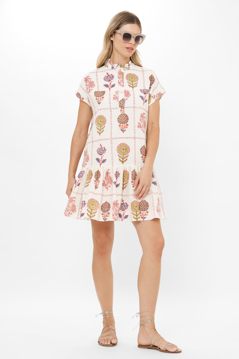 Cap Sleeve Mini- Taormina Cream