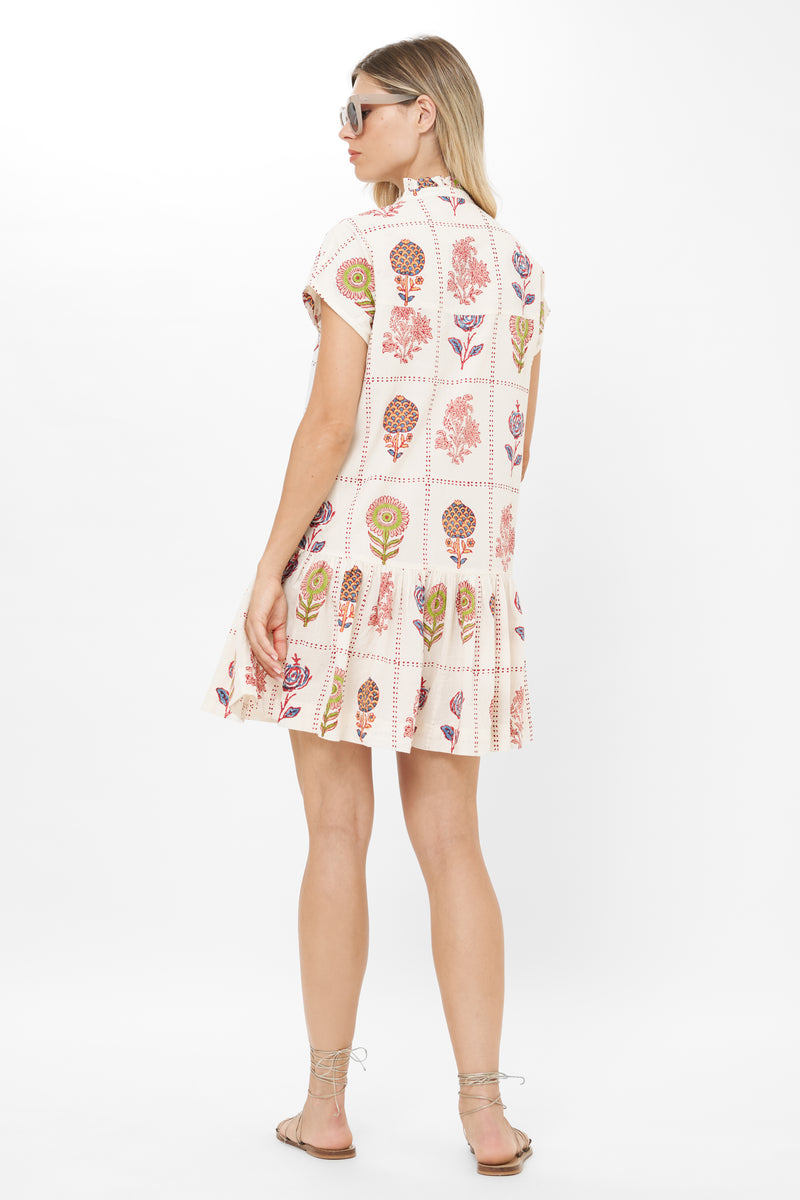 Cap Sleeve Mini- Taormina Cream