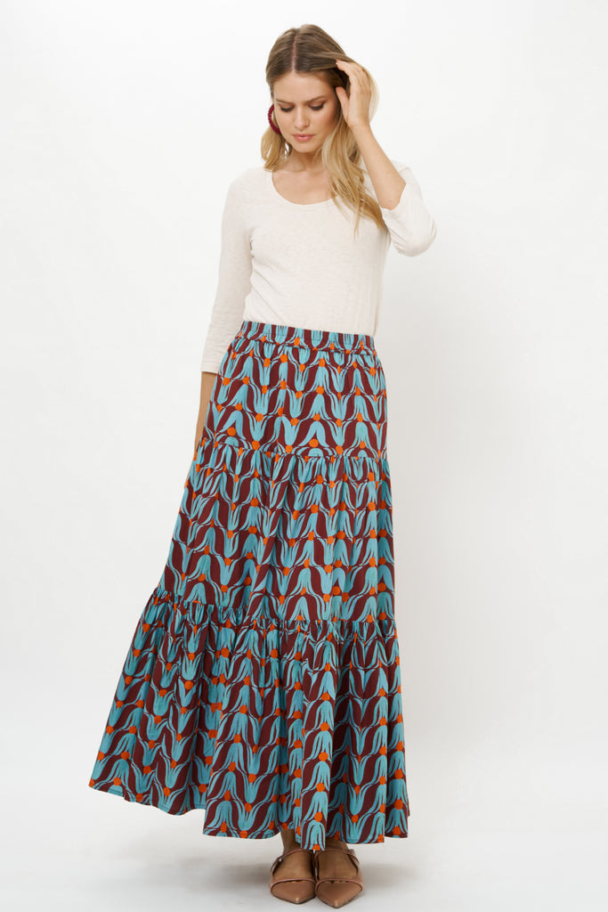 Black Ruffle Lace Tiered Maxi Skirt - Fairycore & Boho Style