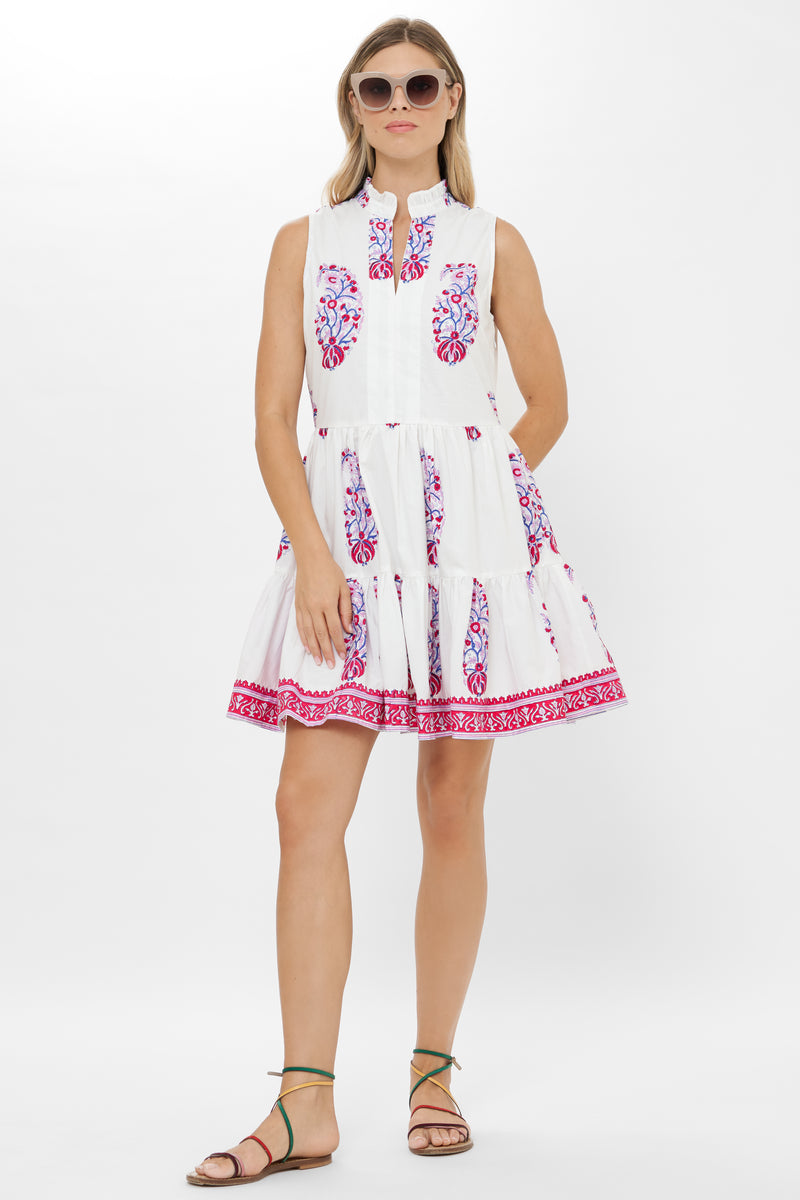 Yoke Dress- Verna Red