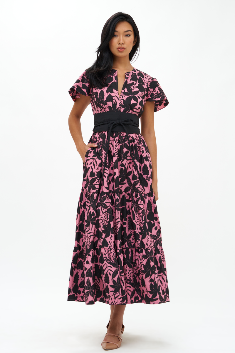 V-Neck Maxi- Willow Dusty Rose