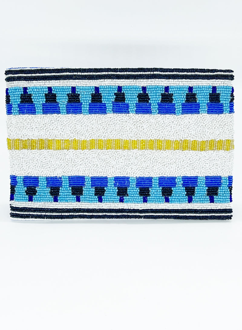 Beaded Envelope- Mezcal Blue