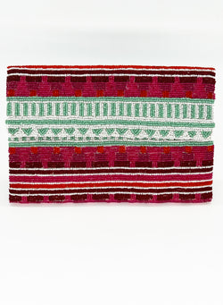 Beaded Envelope- Mezcal Red