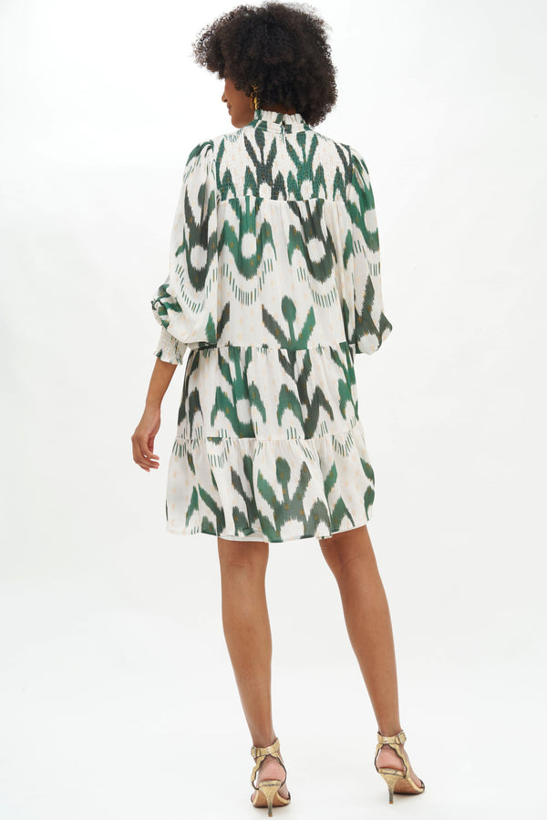 Smocked Neck Mini- Chitka Forest