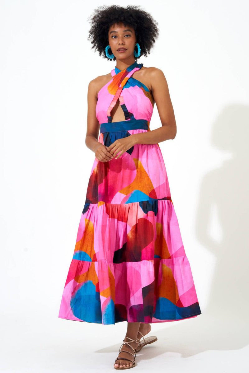 Cross Front Maxi- Basel Pink