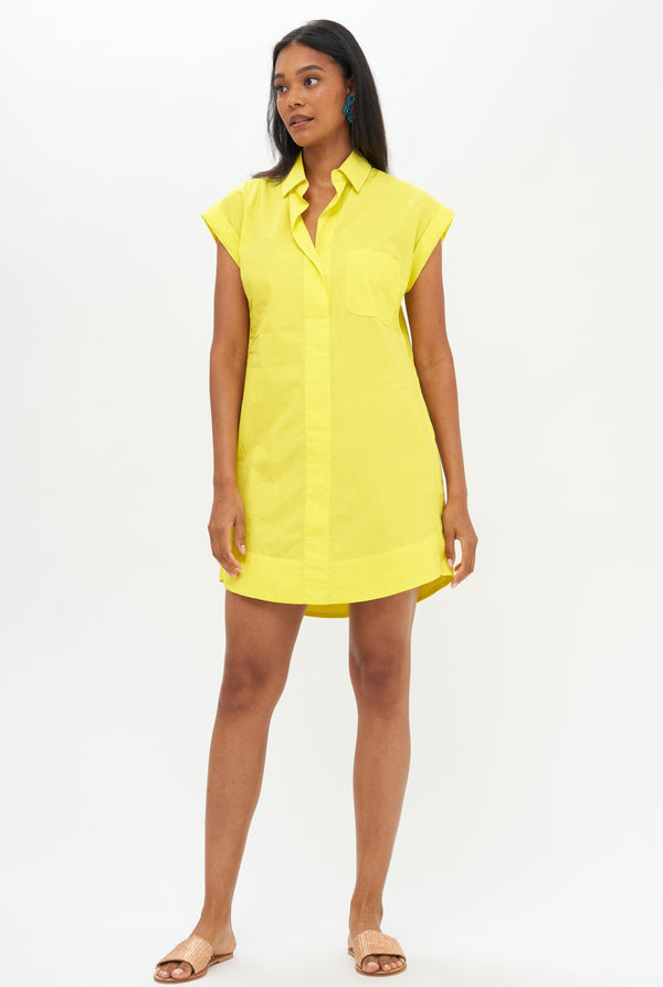 Shirt Dress Mini- Goldfinch Yellow
