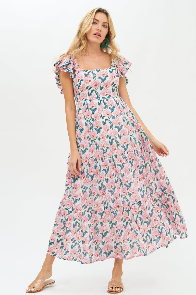 Flirty Tie Back Maxi- Lucia Pink
