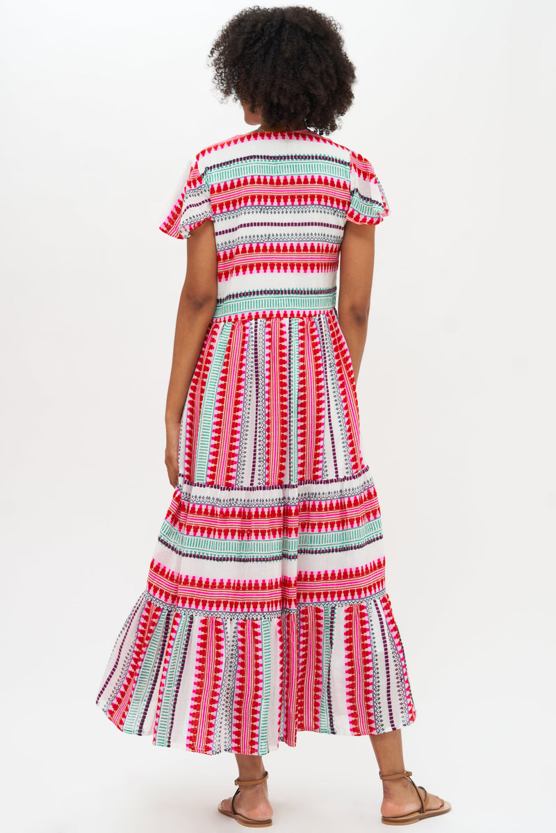 V-Neck Maxi- Mezcal Red